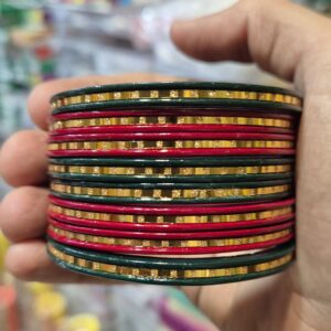 पात में लाल- हरा चूडी सेट N14