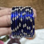 ब्लू कलर मे काँच की 12 चुडी A3